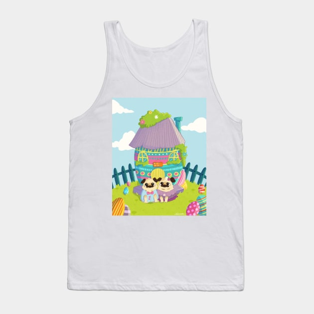 Easter Pug Tank Top by Susee